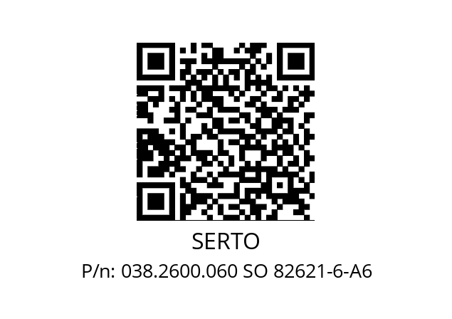   SERTO 038.2600.060 SO 82621-6-A6