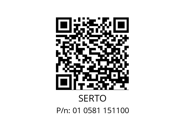   SERTO 01 0581 151100