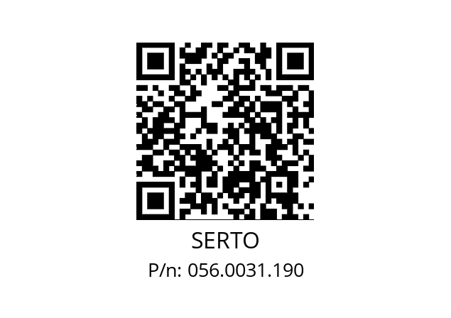   SERTO 056.0031.190