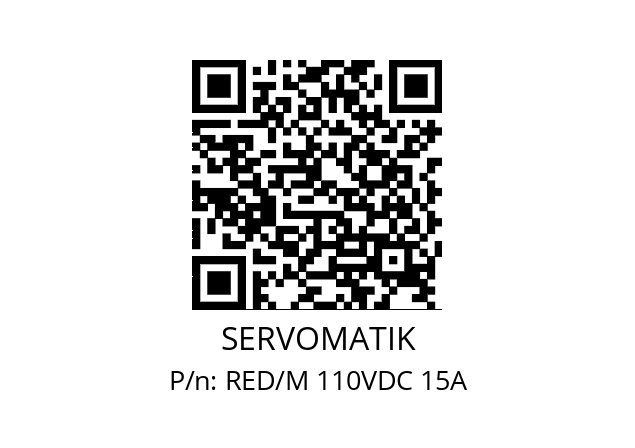   SERVOMATIK RED/M 110VDC 15A