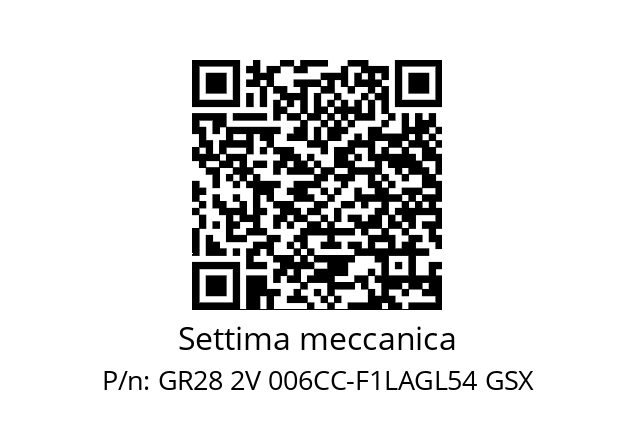   Settima meccanica GR28 2V 006CC-F1LAGL54 GSX