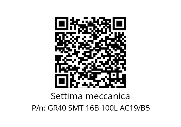   Settima meccanica GR40 SMT 16B 100L AC19/B5