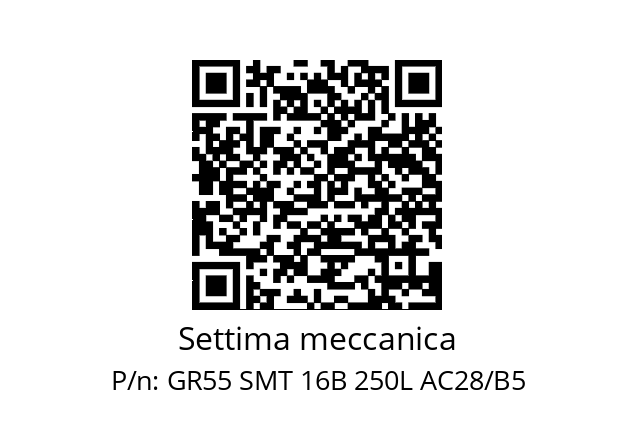   Settima meccanica GR55 SMT 16B 250L AC28/B5