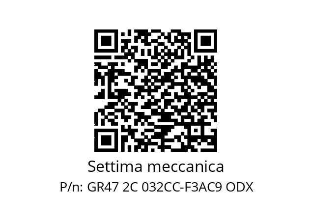   Settima meccanica GR47 2C 032CC-F3AC9 ODX