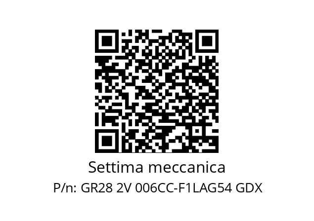   Settima meccanica GR28 2V 006CC-F1LAG54 GDX