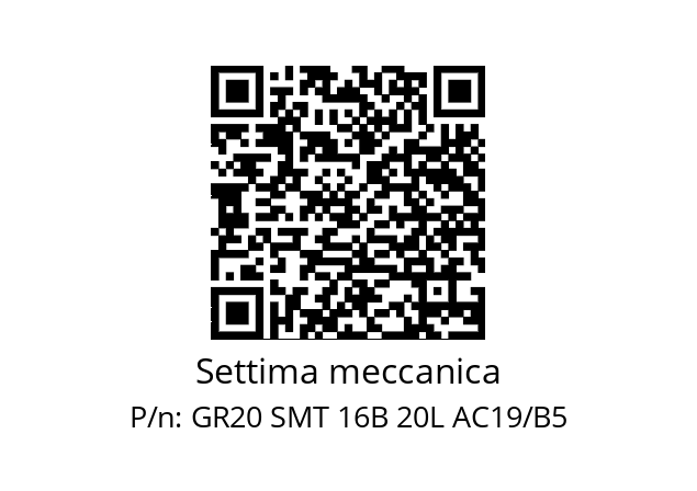   Settima meccanica GR20 SMT 16B 20L AC19/B5