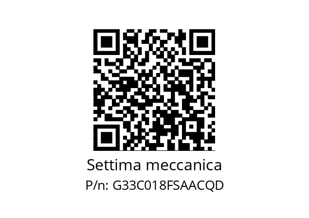   Settima meccanica G33C018FSAACQD