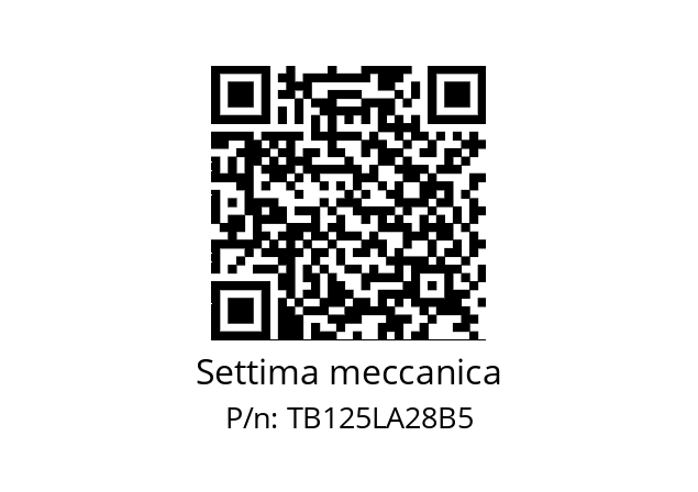   Settima meccanica TB125LA28B5