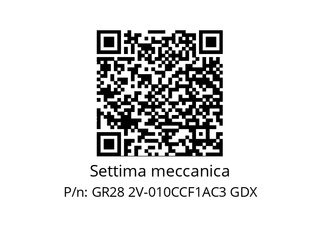   Settima meccanica GR28 2V-010CCF1AC3 GDX