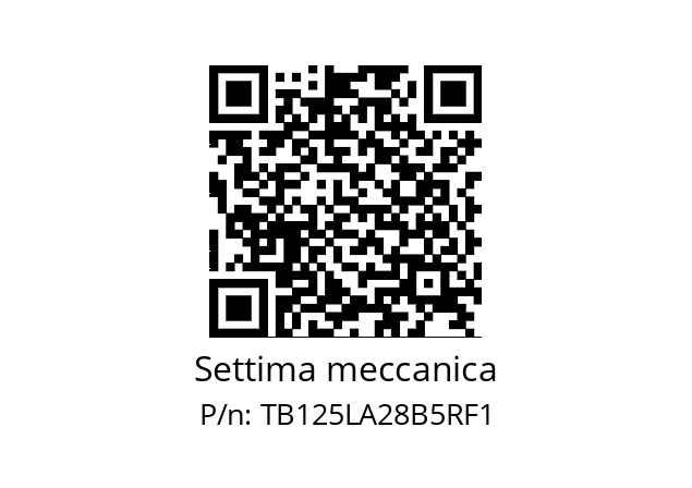   Settima meccanica TB125LA28B5RF1