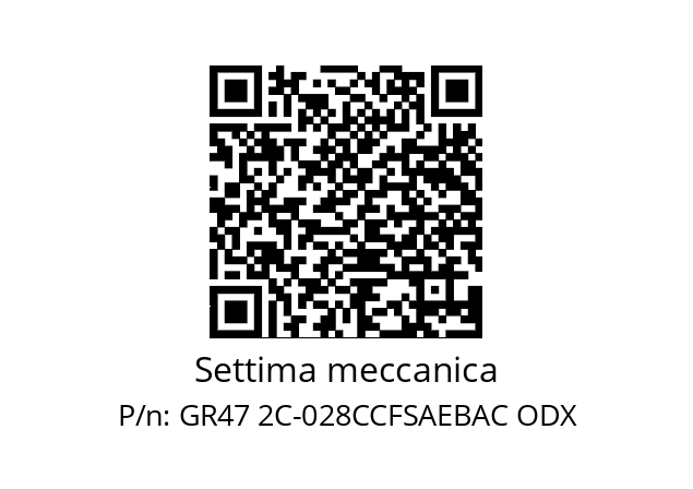   Settima meccanica GR47 2C-028CCFSAEBAC ODX