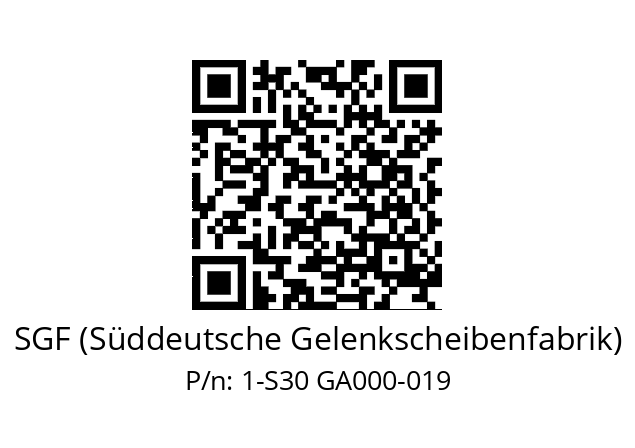   SGF (Süddeutsche Gelenkscheibenfabrik) 1-S30 GA000-019