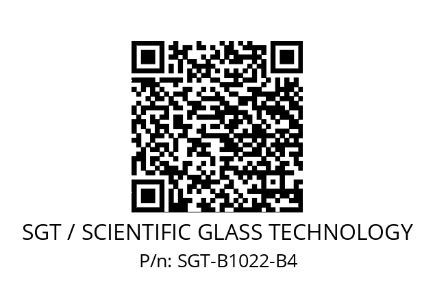   SGT / SCIENTIFIC GLASS TECHNOLOGY SGT-B1022-B4