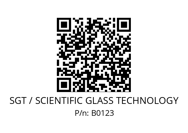   SGT / SCIENTIFIC GLASS TECHNOLOGY B0123