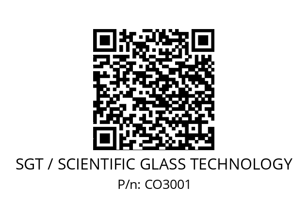   SGT / SCIENTIFIC GLASS TECHNOLOGY CO3001