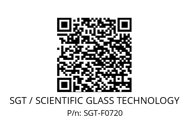   SGT / SCIENTIFIC GLASS TECHNOLOGY SGT-F0720