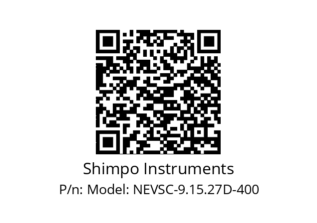   Shimpo Instruments Model: NEVSC-9.15.27D-400