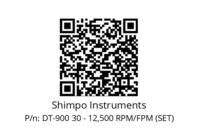   Shimpo Instruments DT-900 30 - 12,500 RPM/FPM (SET)