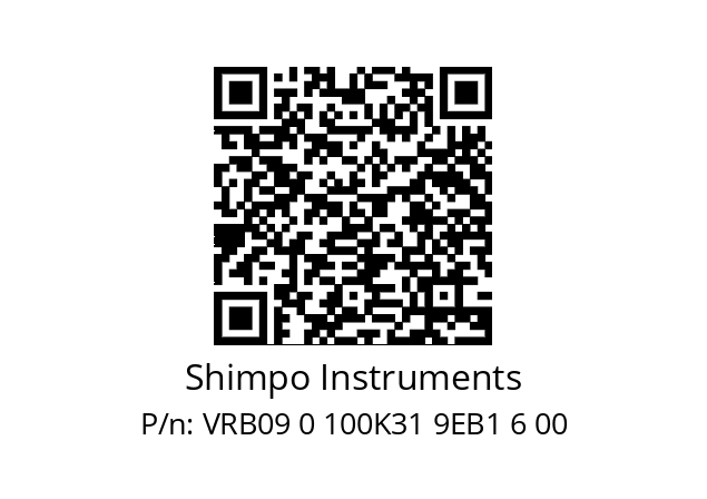   Shimpo Instruments VRB09 0 100K31 9EB1 6 00