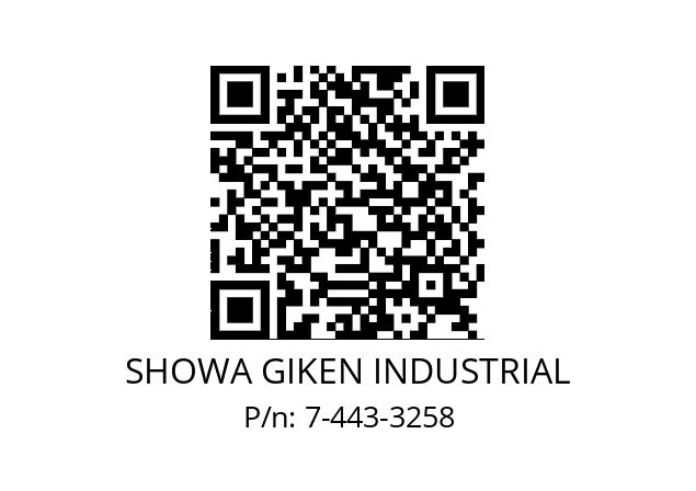   SHOWA GIKEN INDUSTRIAL 7-443-3258