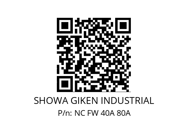   SHOWA GIKEN INDUSTRIAL NC FW 40A 80A