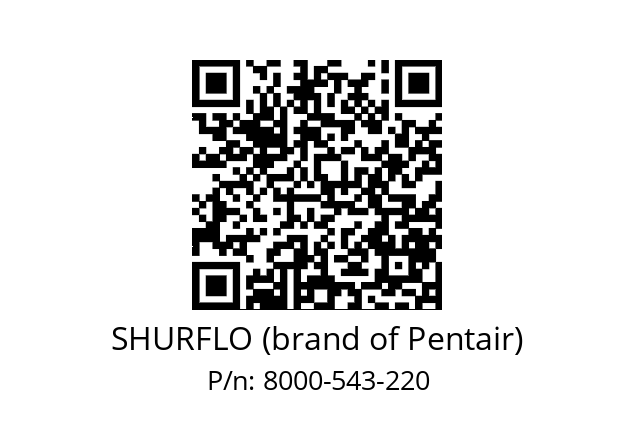   SHURFLO (brand of Pentair) 8000-543-220