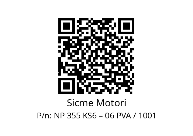   Sicme Motori NP 355 KS6 – 06 PVA / 1001