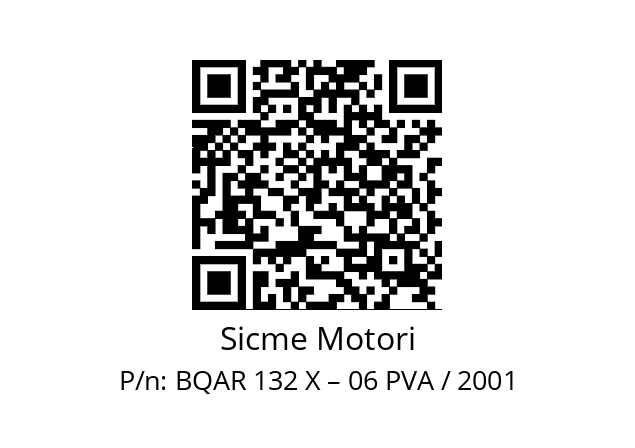   Sicme Motori BQAR 132 X – 06 PVA / 2001