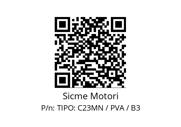   Sicme Motori TIPO: C23MN / PVA / B3