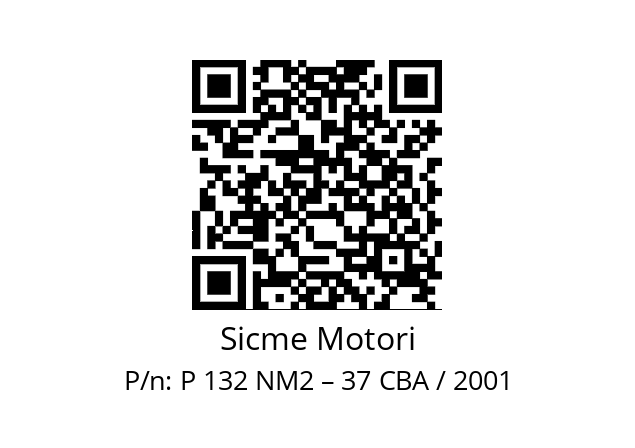   Sicme Motori P 132 NM2 – 37 CBA / 2001