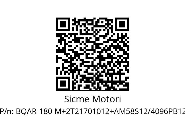   Sicme Motori BQAR-180-M+2T21701012+AM58S12/4096PB12