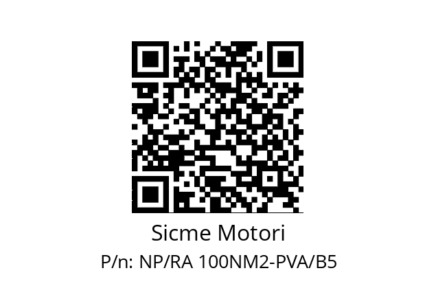   Sicme Motori NP/RA 100NM2-PVA/B5