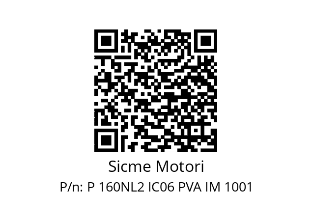   Sicme Motori P 160NL2 IC06 PVA IM 1001