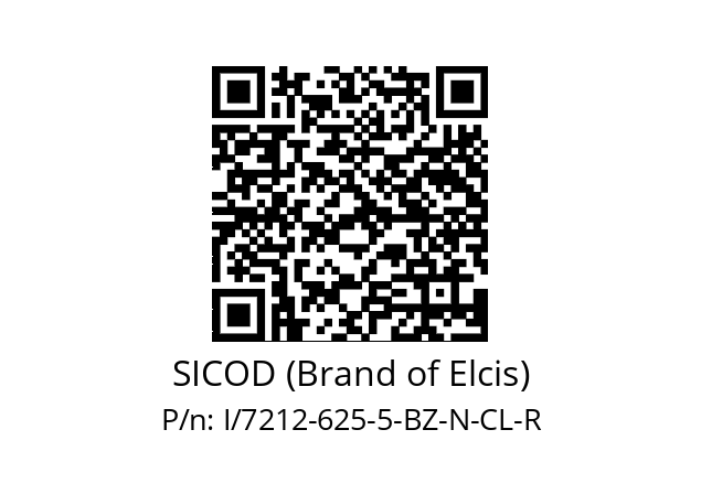   SICOD (Brand of Elcis) I/7212-625-5-BZ-N-CL-R