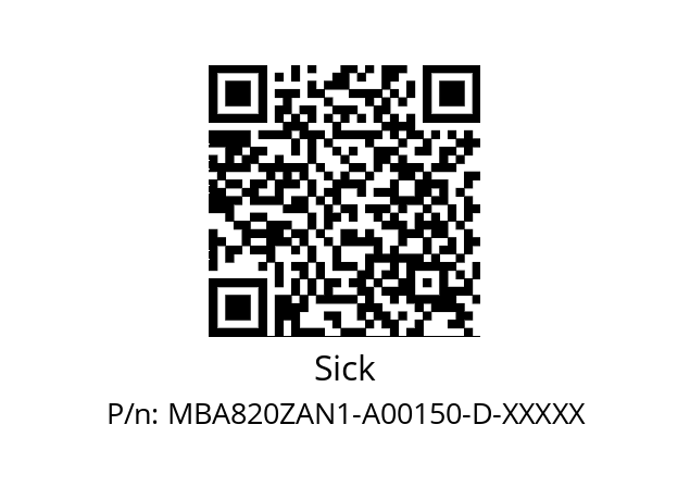   Sick MBA820ZAN1-A00150-D-XXXXX