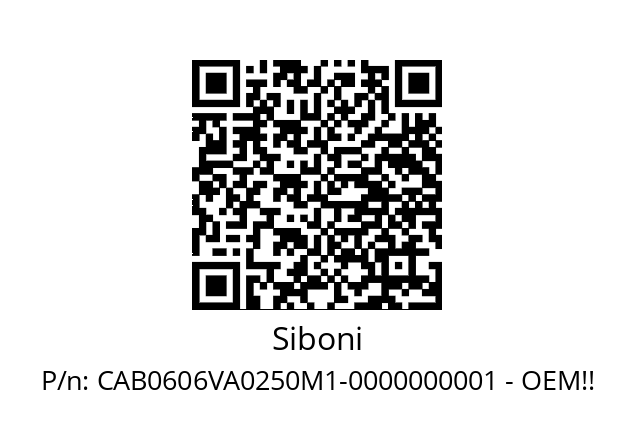   Siboni CAB0606VA0250M1-0000000001 - OEM!!