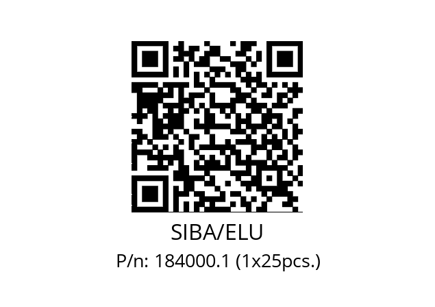   SIBA/ELU 184000.1 (1x25pcs.)