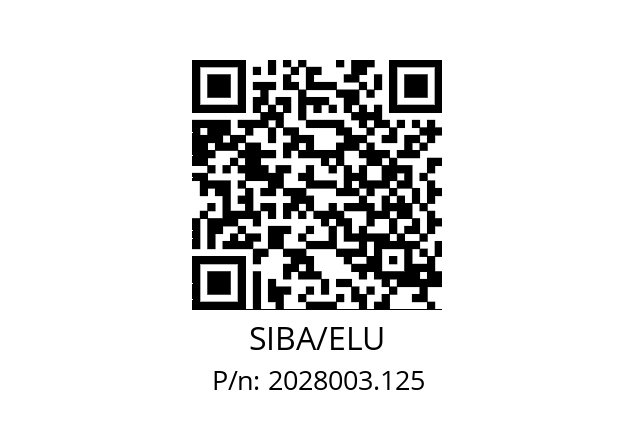   SIBA/ELU 2028003.125