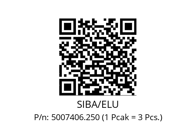   SIBA/ELU 5007406.250 (1 Pcak = 3 Pcs.)