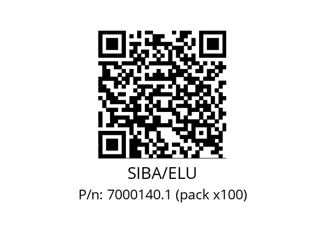   SIBA/ELU 7000140.1 (pack x100)