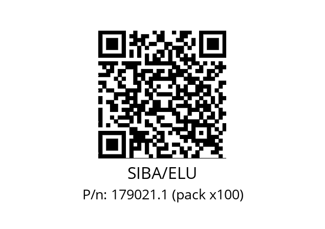   SIBA/ELU 179021.1 (pack x100)