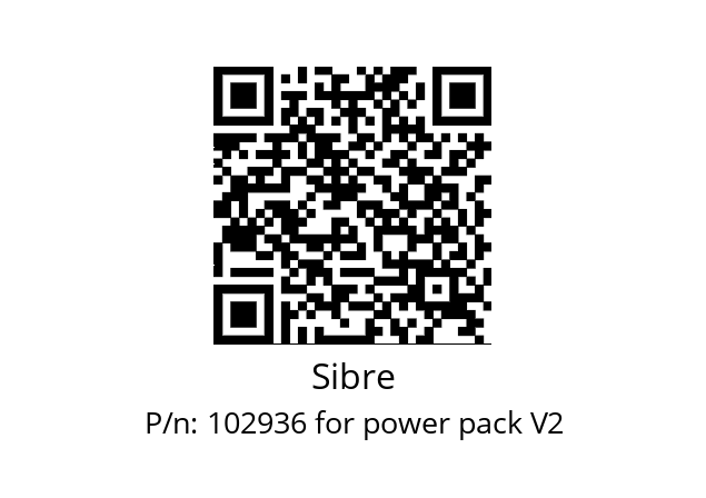   Sibre 102936 for power pack V2