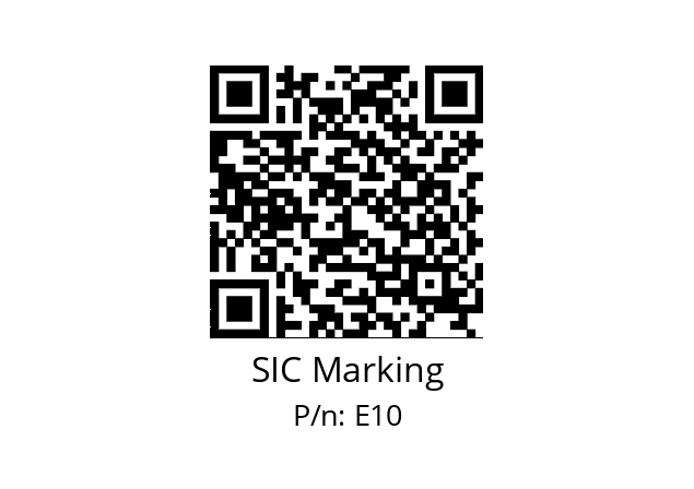   SIC Marking E10