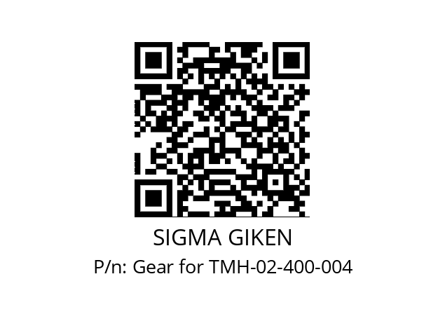   SIGMA GIKEN Gear for TMH-02-400-004