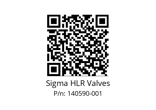   Sigma HLR Valves 140590-001