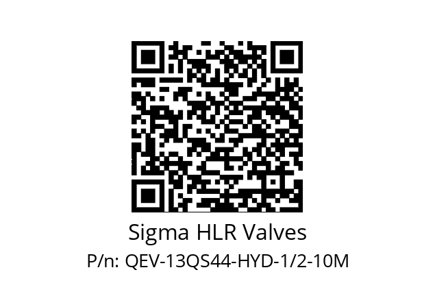   Sigma HLR Valves QEV-13QS44-HYD-1/2-10M