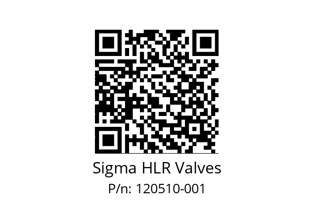   Sigma HLR Valves 120510-001