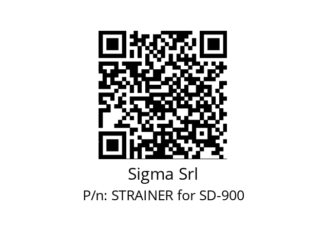   Sigma Srl STRAINER for SD-900