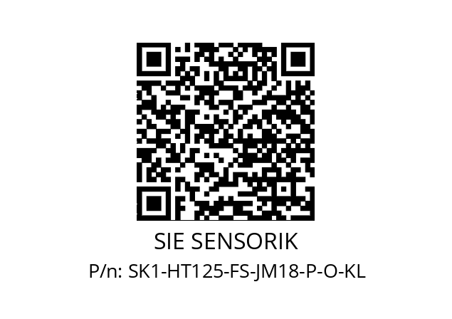   SIE SENSORIK SK1-HT125-FS-JM18-P-O-KL