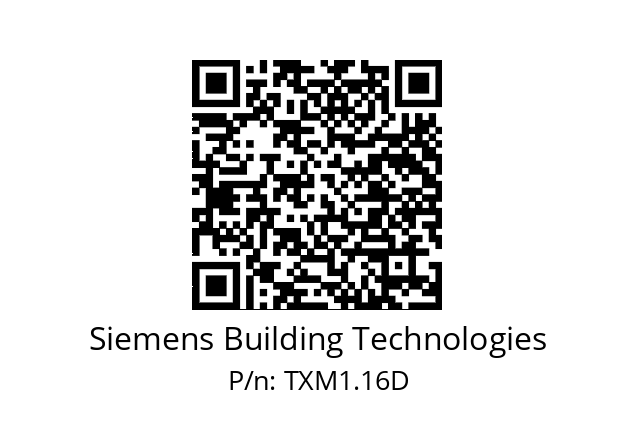   Siemens Building Technologies TXM1.16D